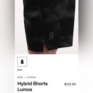 ON : Run On Clouds mens shorts